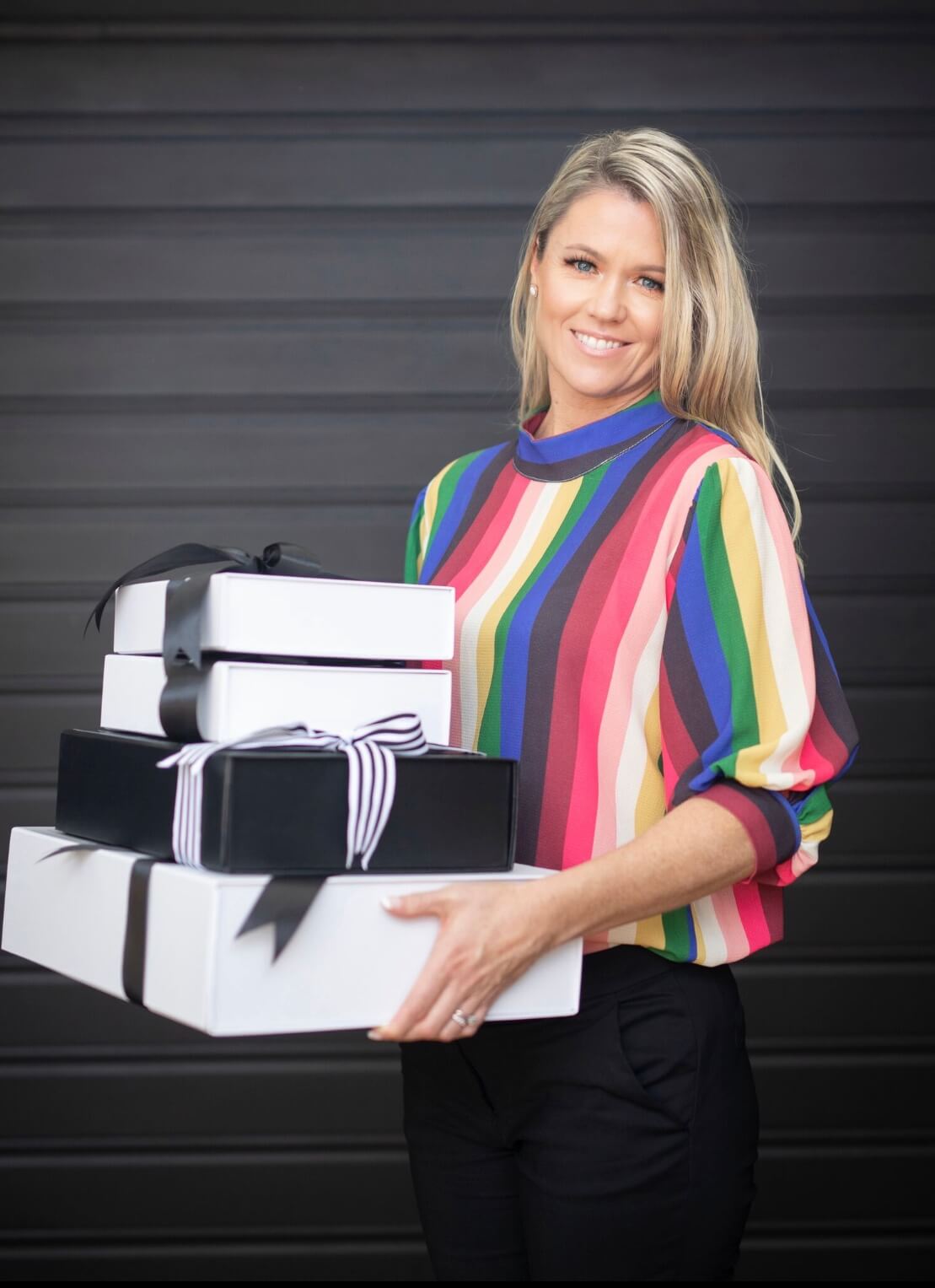 Cara with a prepared client parcel